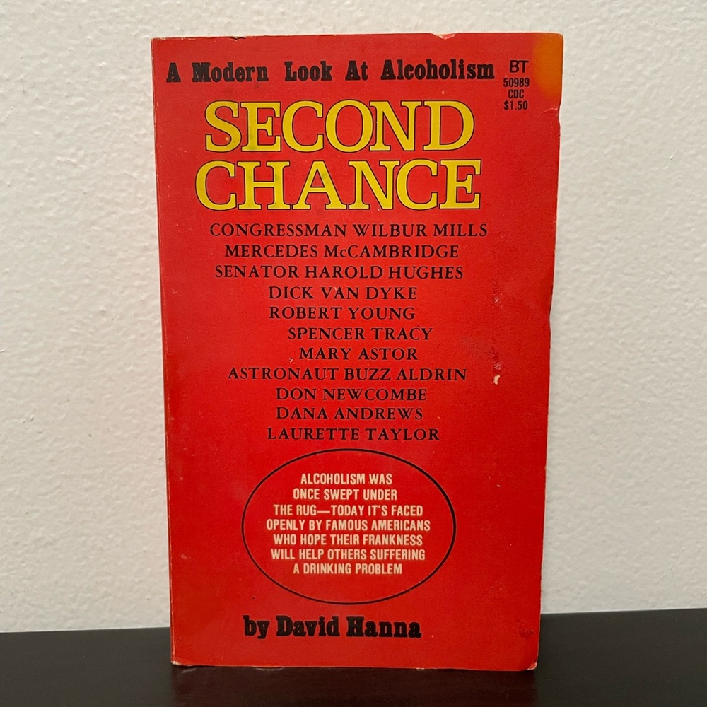 Second Chance David Hanna Book Paperback Alcoholism Recovery Rare Vintage 1976